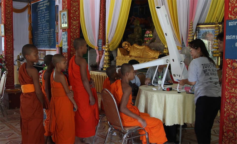 Community eye screening with Adaptica devices during the OneSight Cambodia campaign