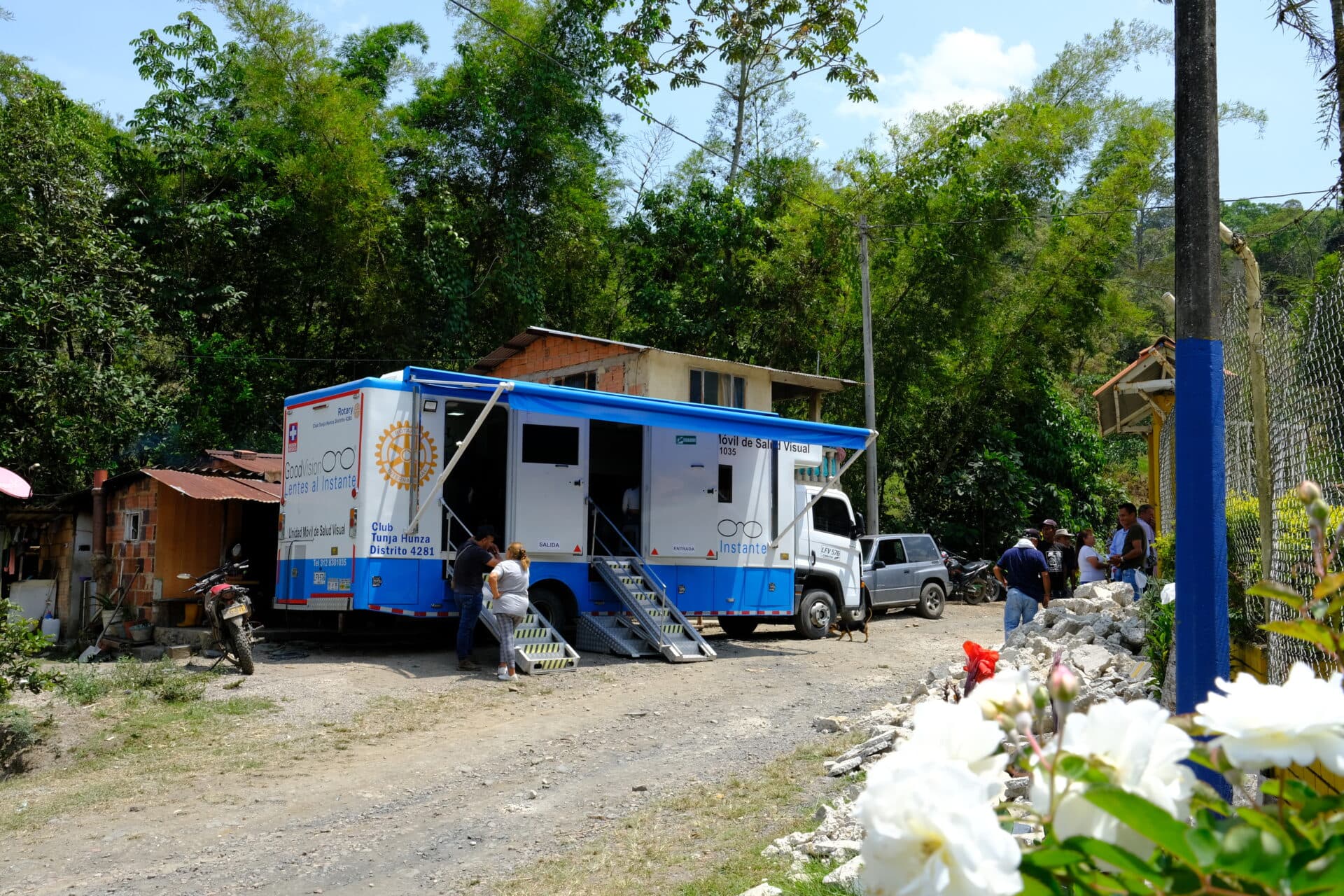Mobile eye-care clinic reaching remote communities in the Colombian Andes