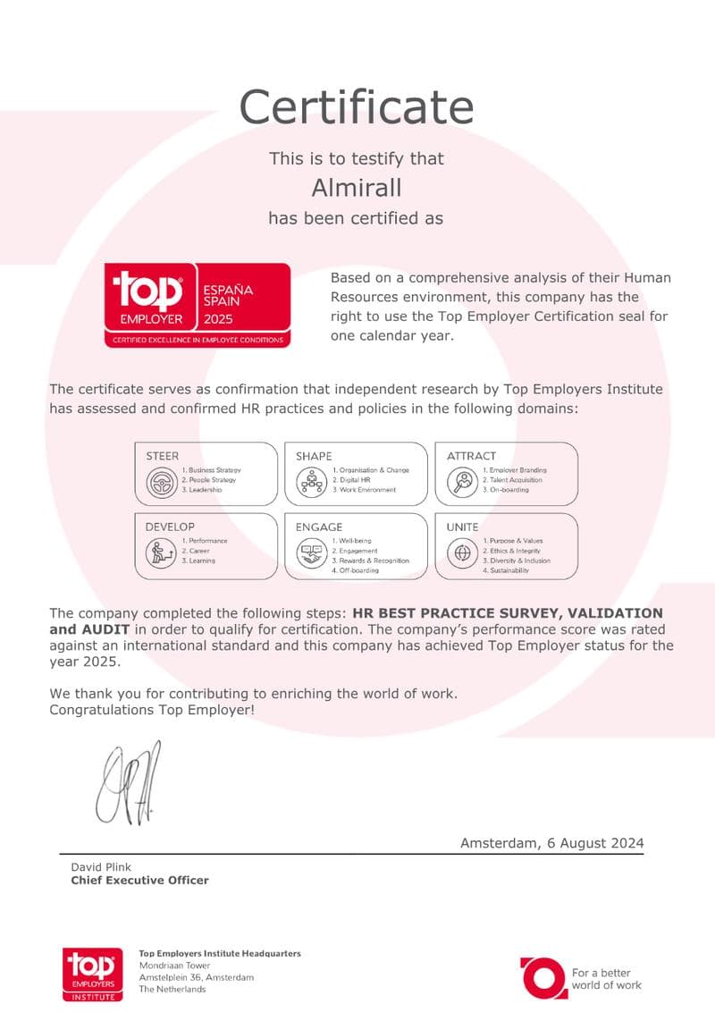 Top Employers Certificate