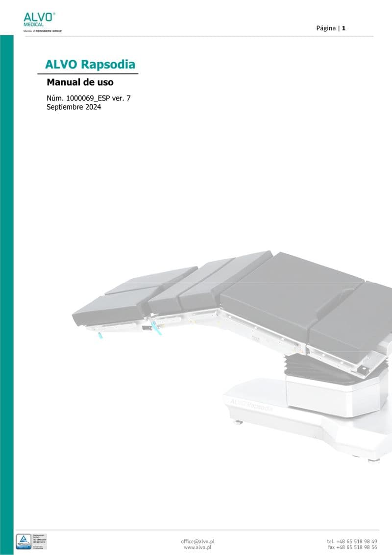 ALVO Rapsodia Operator Manual
