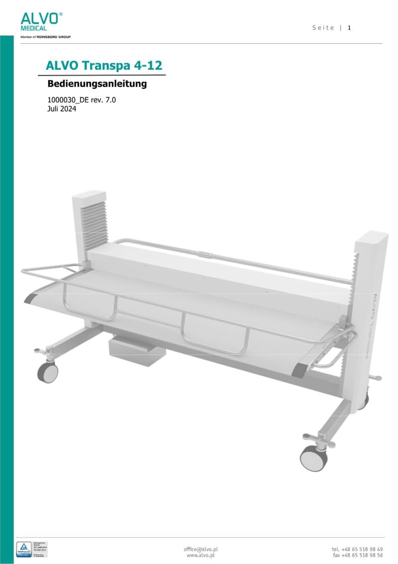 ALVO Transpa Operator Manual