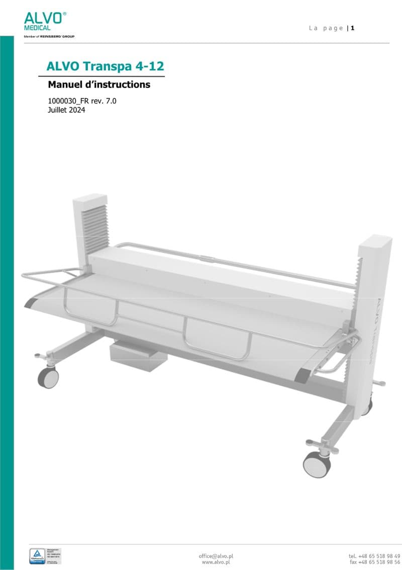 ALVO Transpa Operator Manual