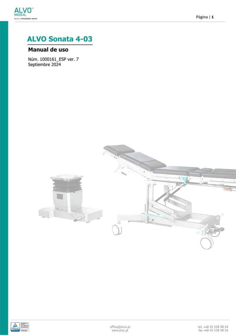 ALVO Sonata Operator Manual