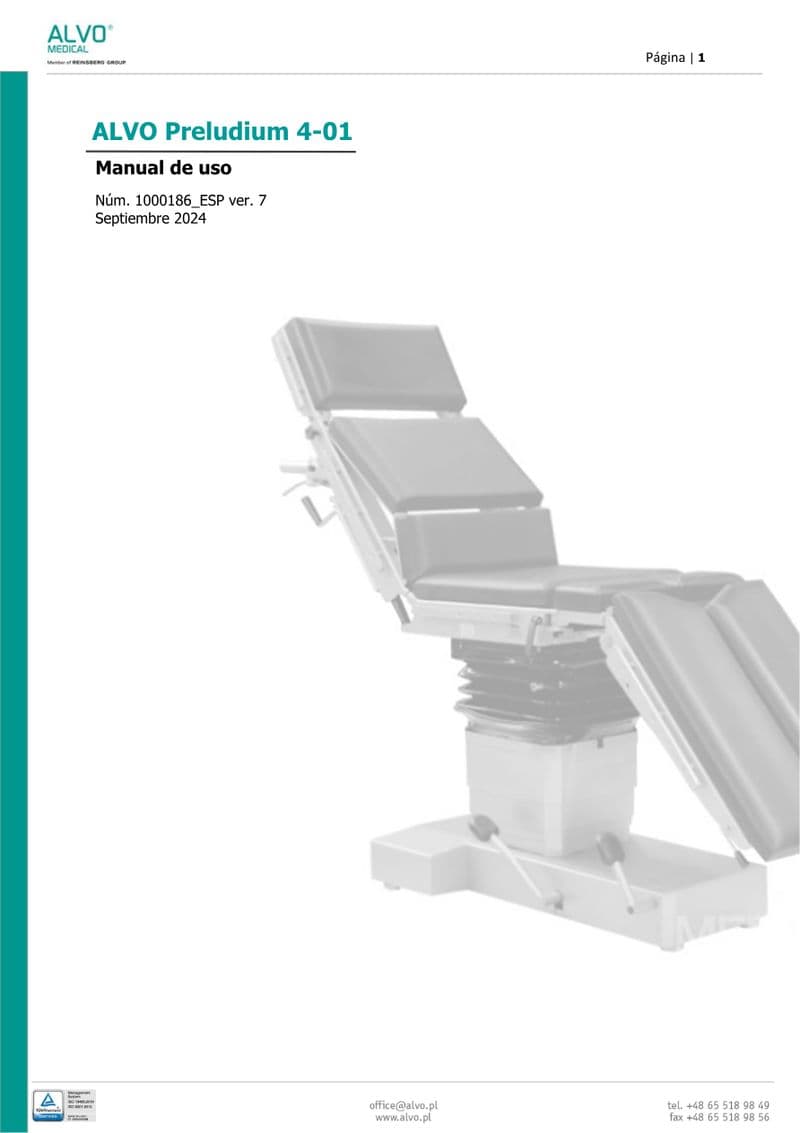 ALVO Preludium Operator Manual