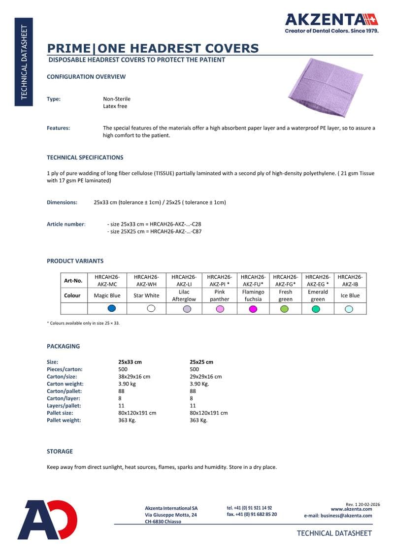 Akzenta International SA Spec Sheet
