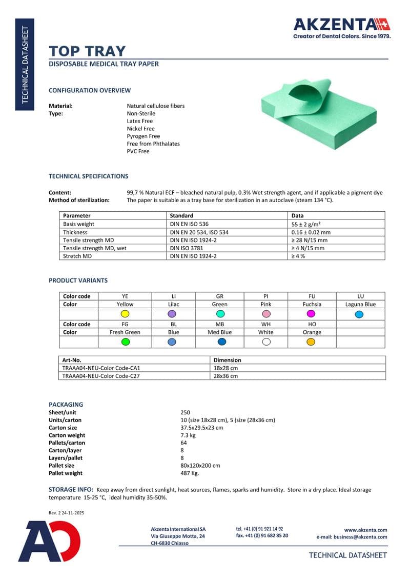 Akzenta International SA Spec Sheet