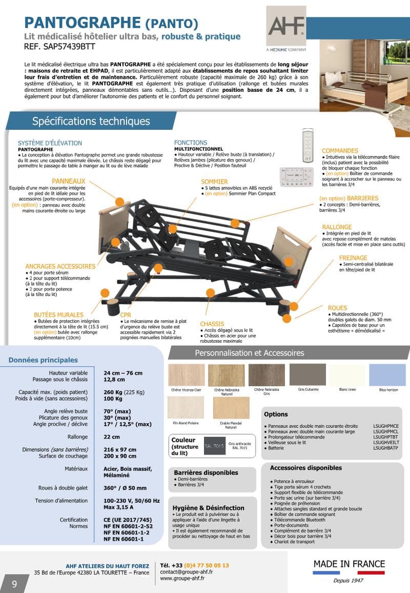 PANTOGRAPHE Spec Sheet