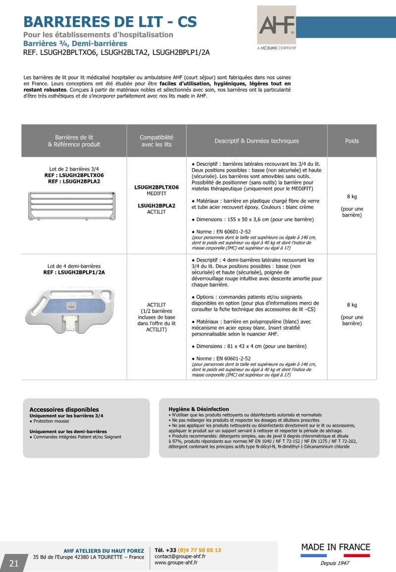 MEDIFIT Spec Sheet