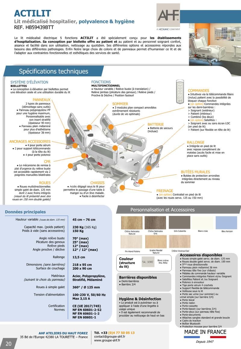 ACTILIT Spec Sheet