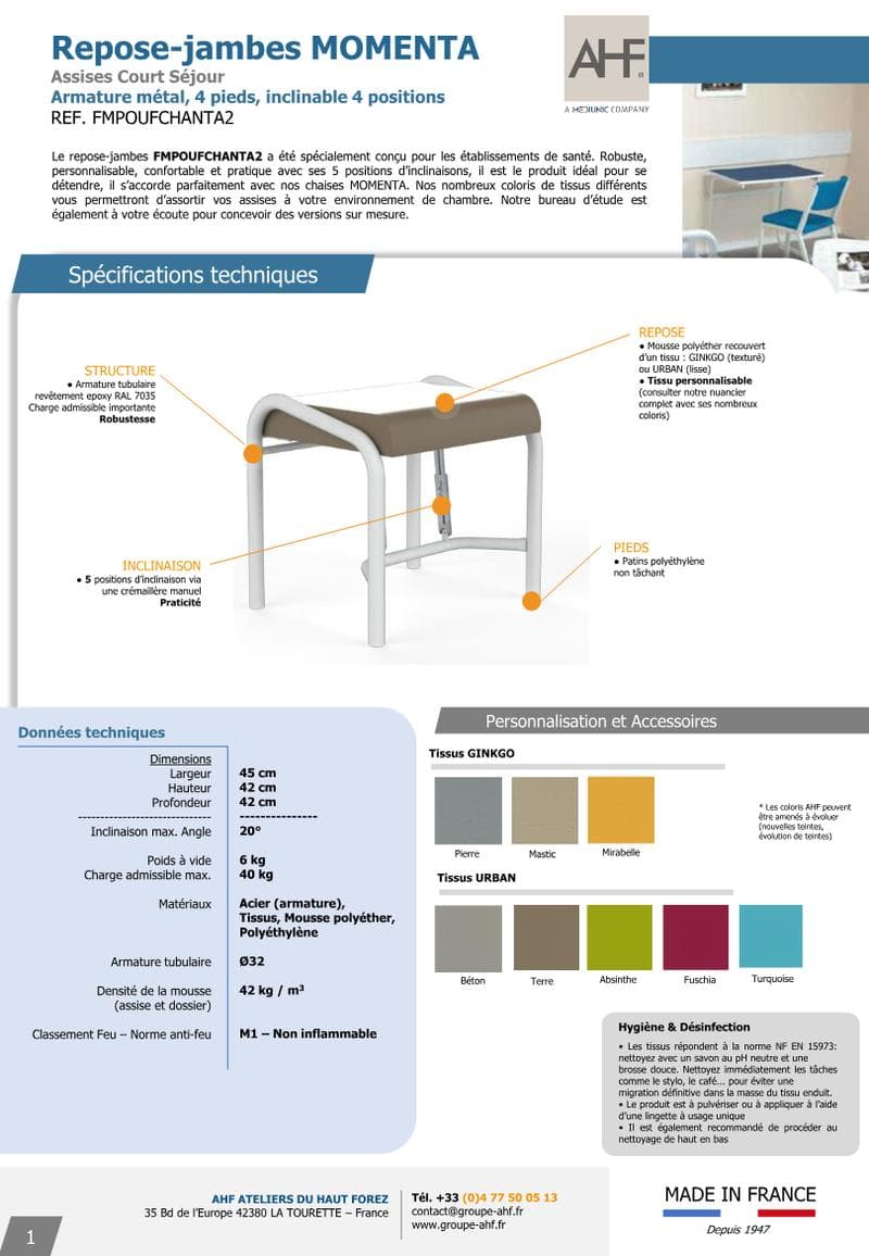 MOMENTA Spec Sheet