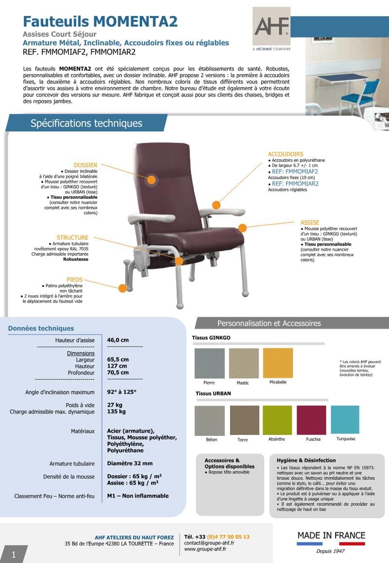 MOMENTA2 Spec Sheet