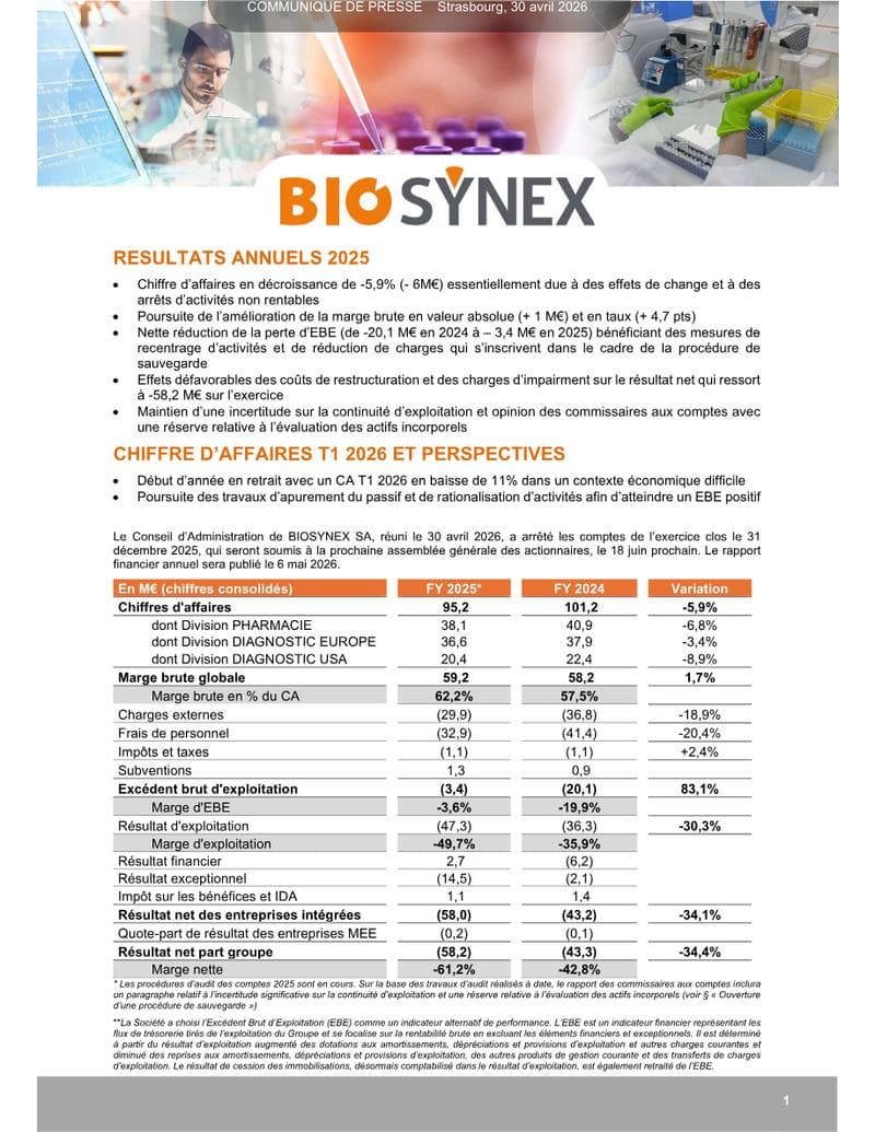 Biosynex Press Release