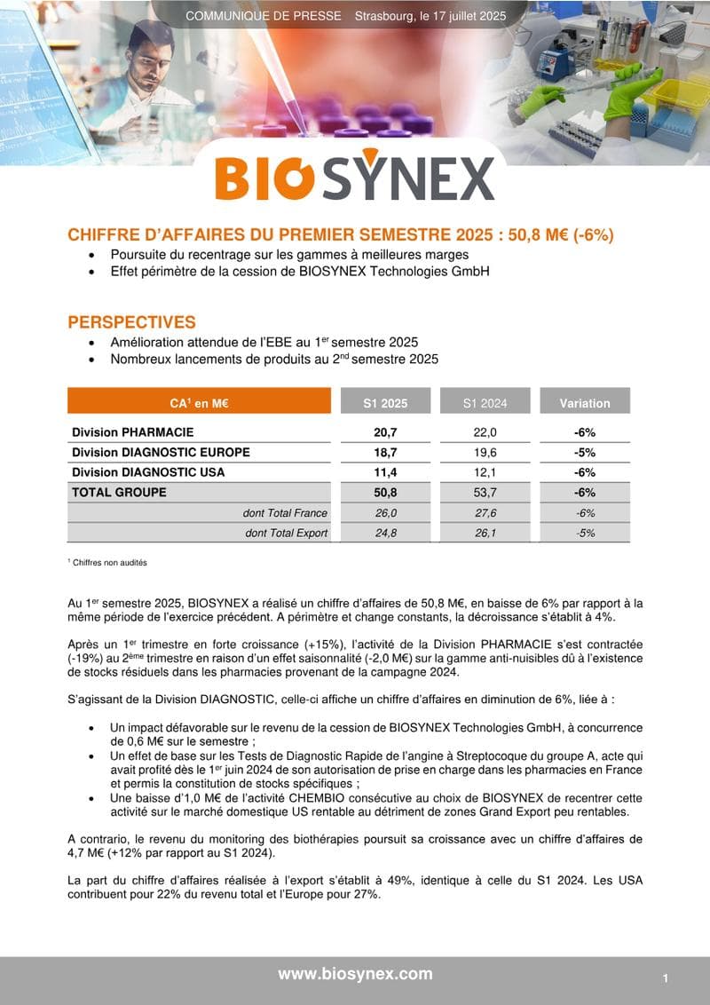Biosynex Press Release