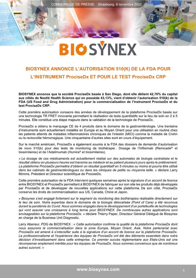 Procise DX Press Release