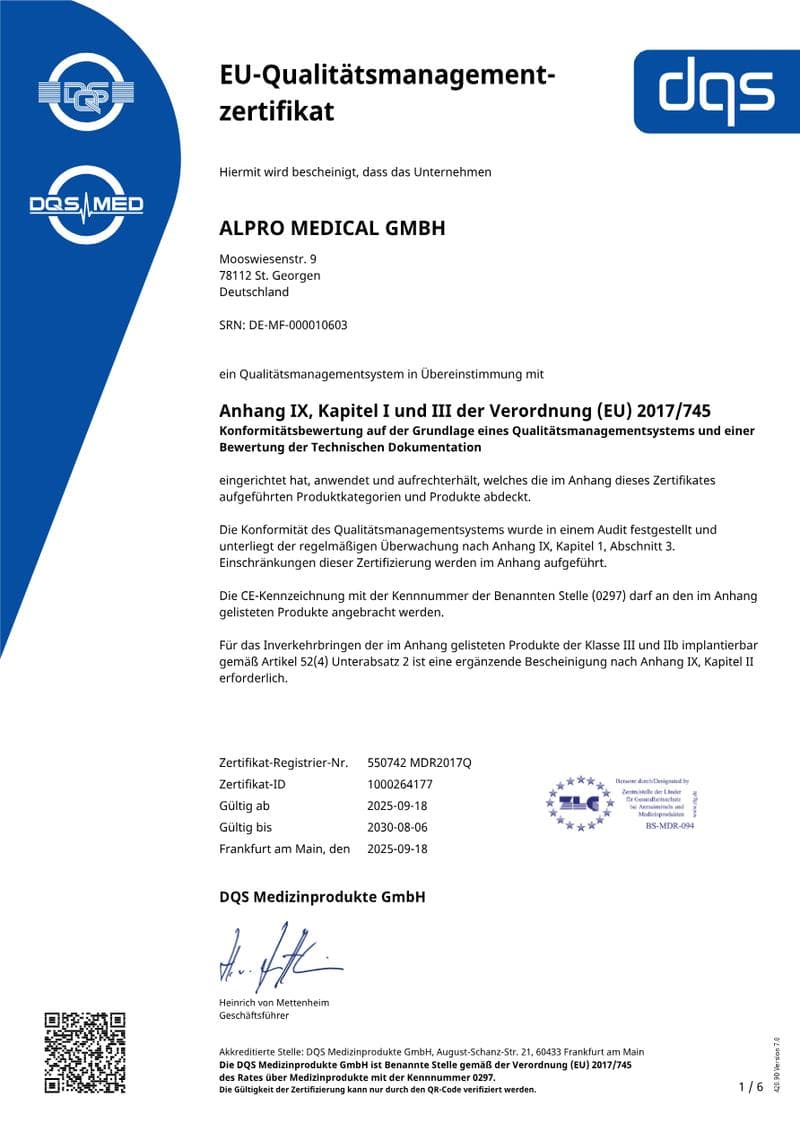 MinutenWipes CE Certificate