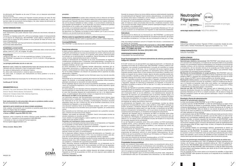 Neutropine Filgrastim IFU