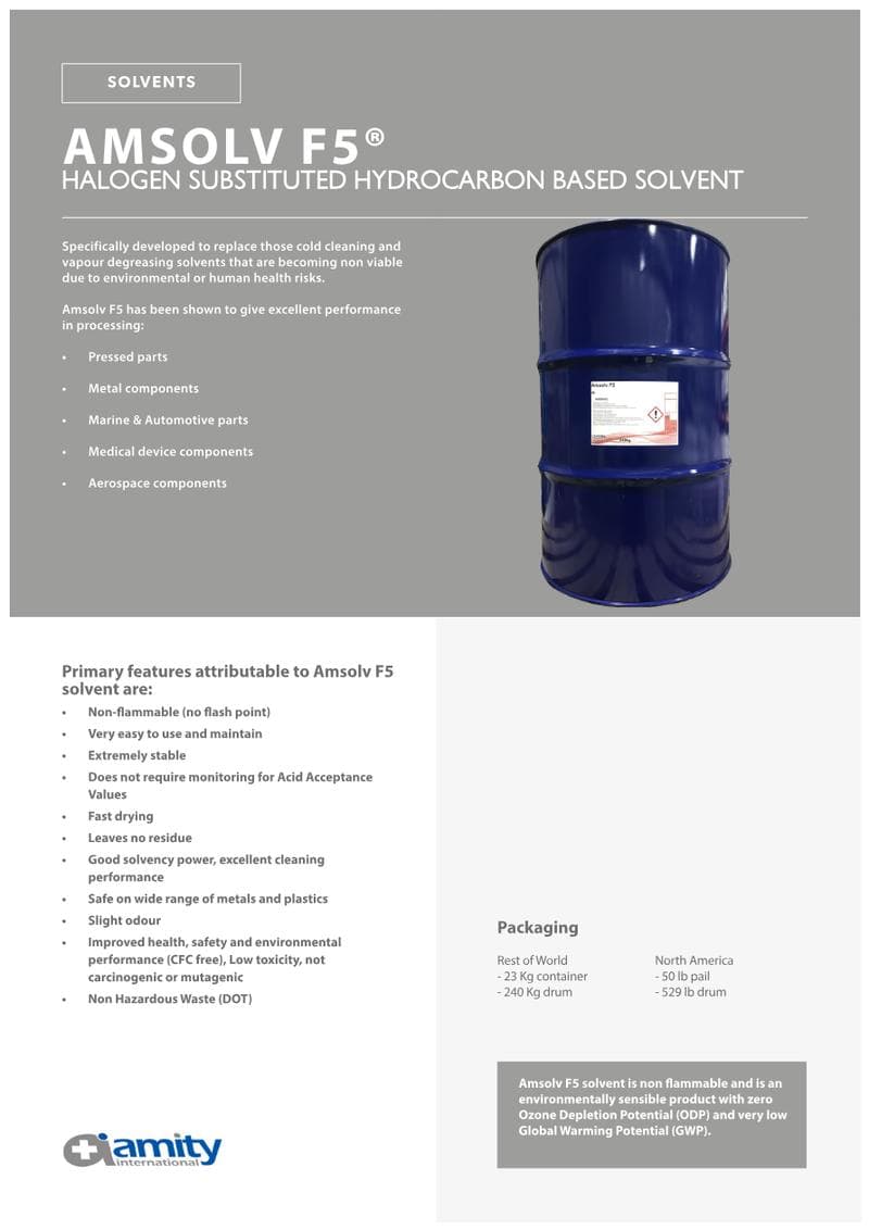 Amsolv F5 Spec Sheet