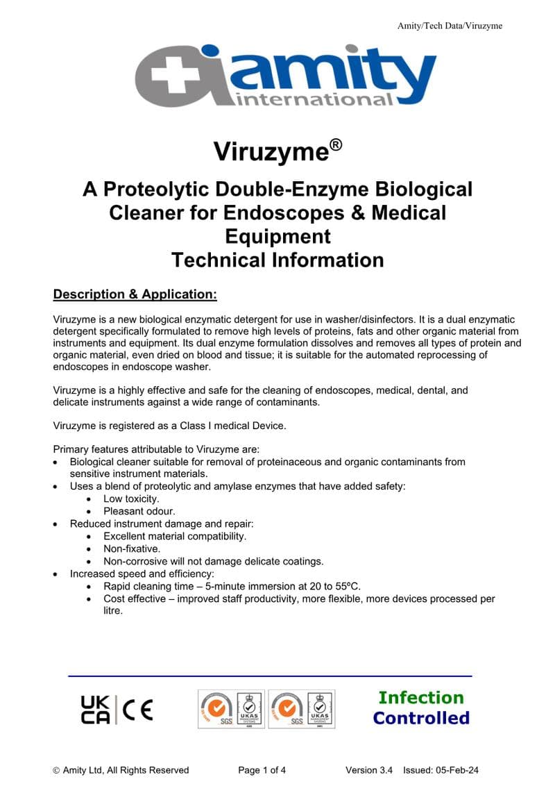 Viruzyme Spec Sheet
