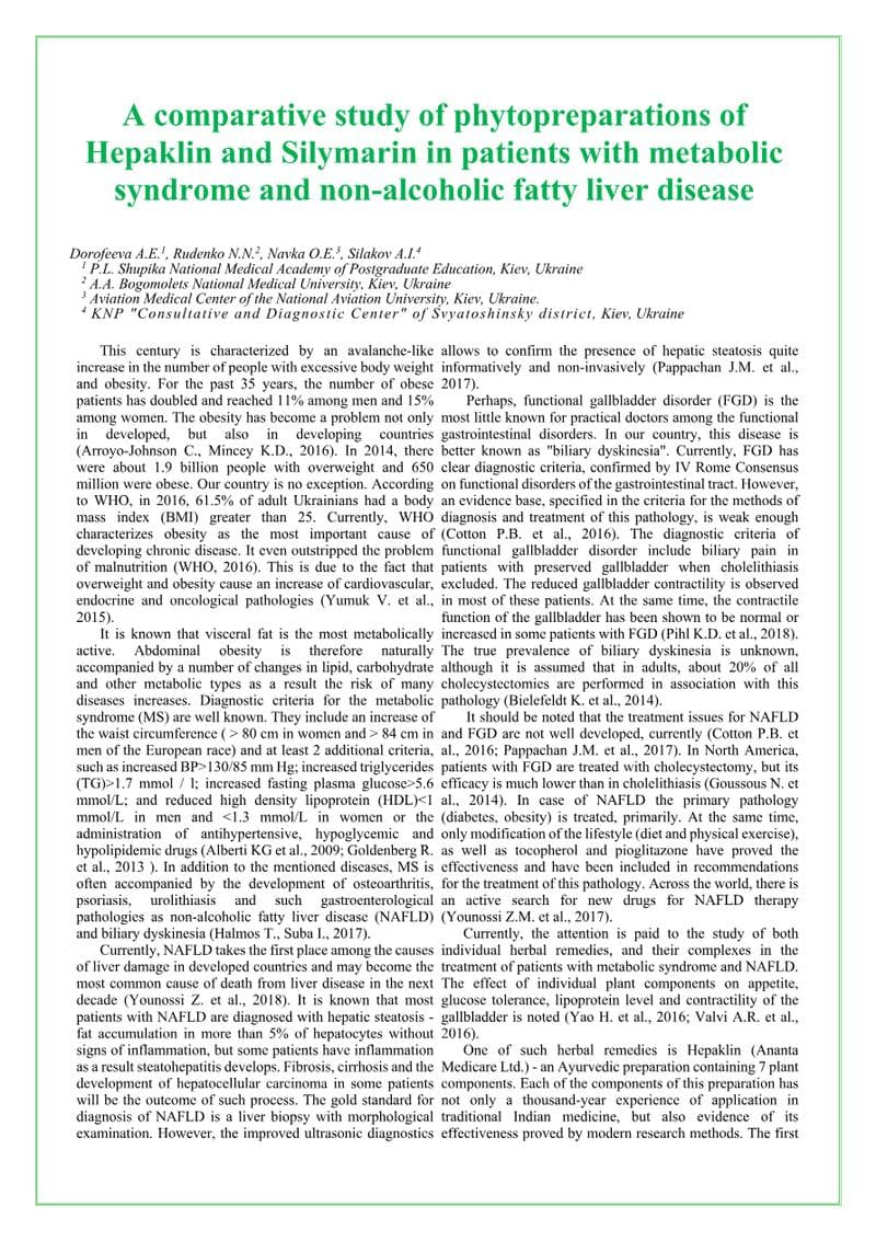 HEPAKLIN® Clinical Study