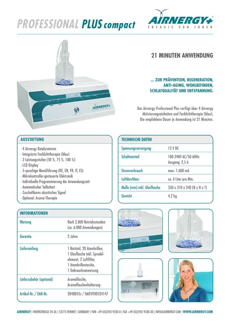 Professional Plus Compact Spec Sheet
