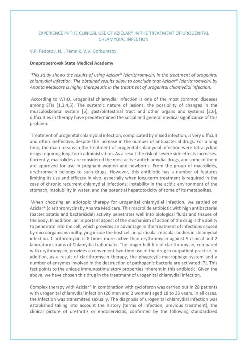 Aziclar Clinical Study