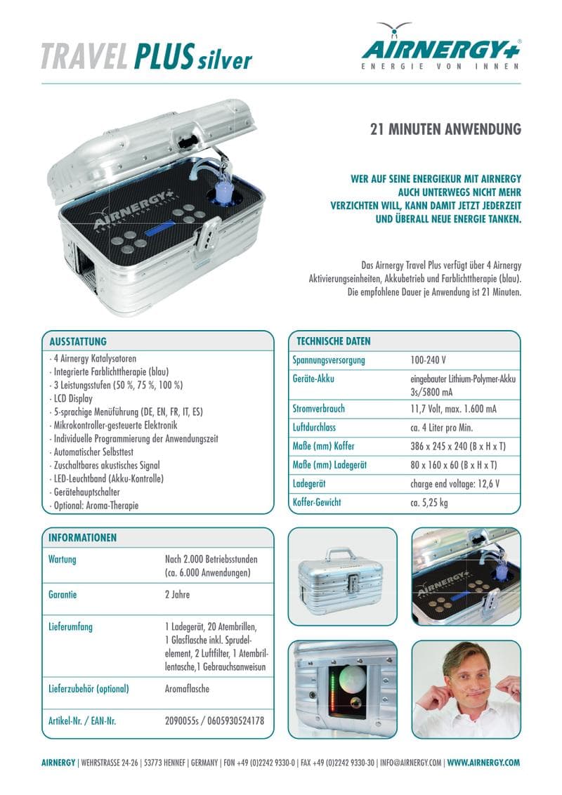 TRAVEL PLUS V2 Spec Sheet
