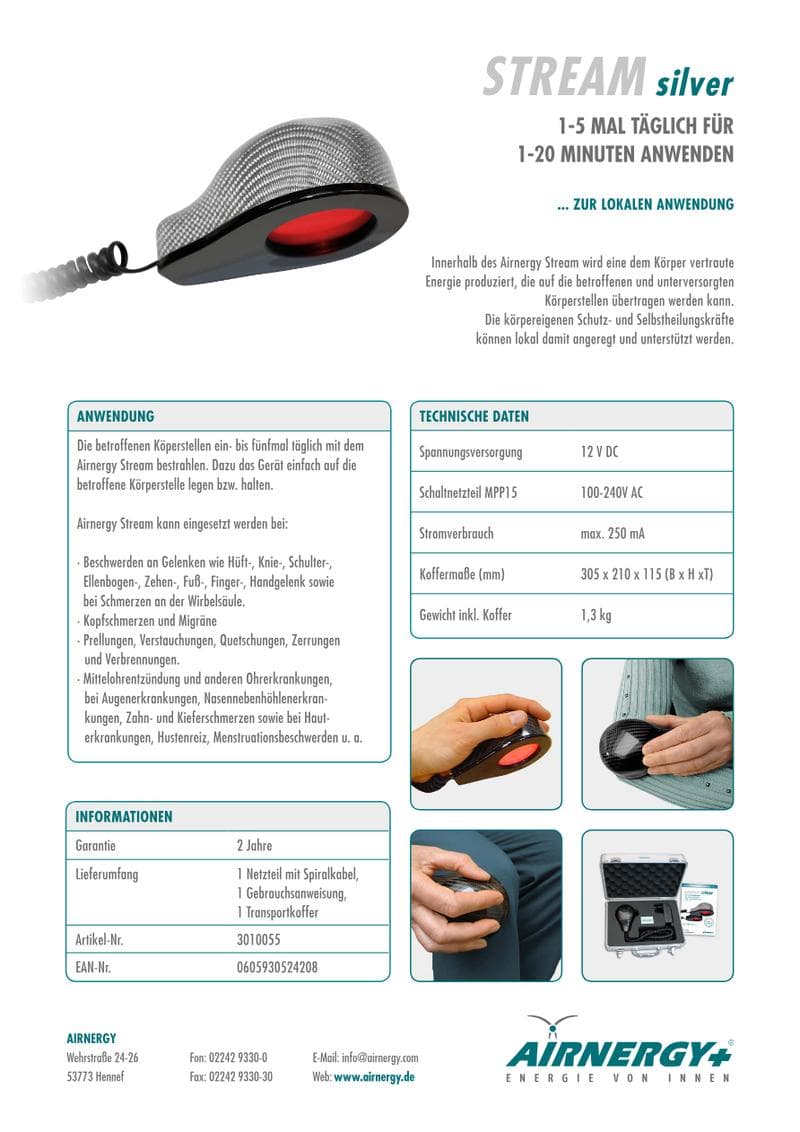 AIRNERGY Stream Spec Sheet