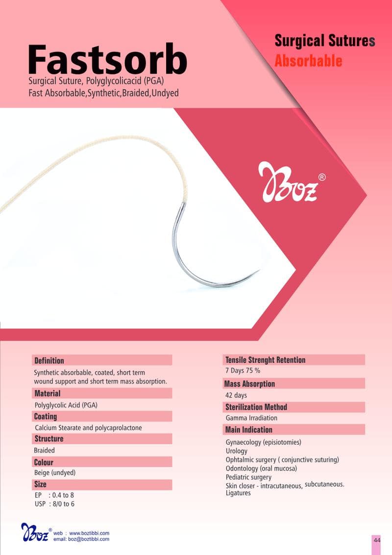 Fastsorb Suture Spec Sheet