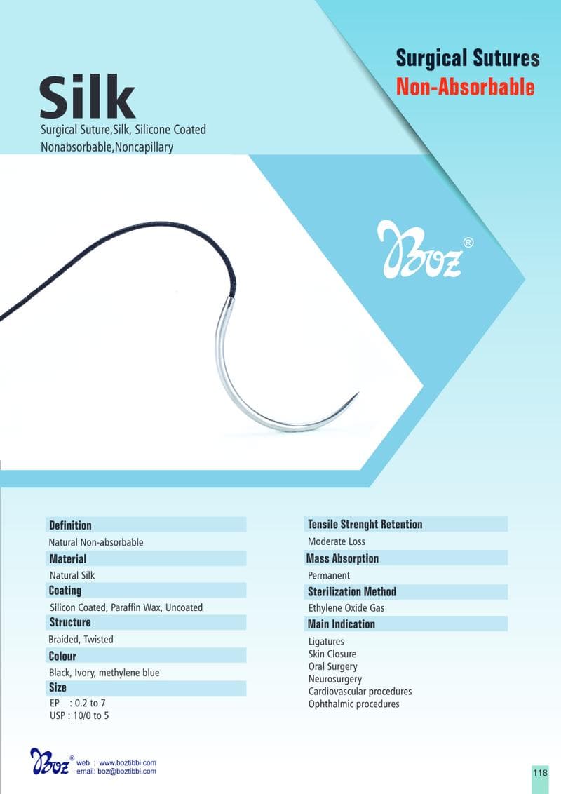 Silk Suture Spec Sheet