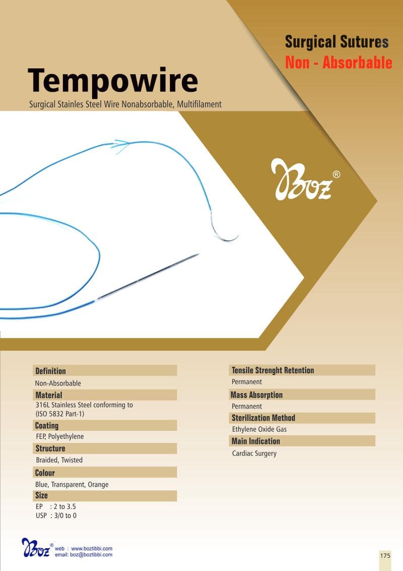Tempowire Stainless Spec Sheet