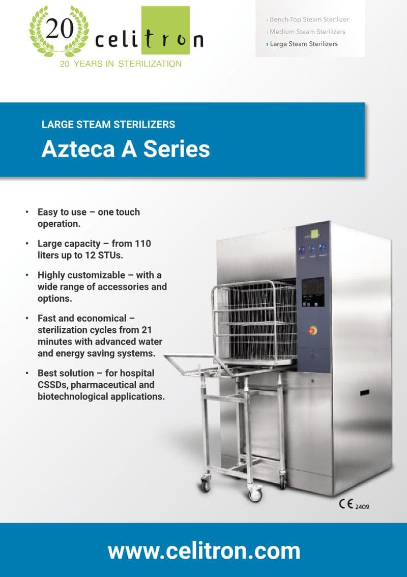 Azteca A Large Steam Sterilizer Brochure