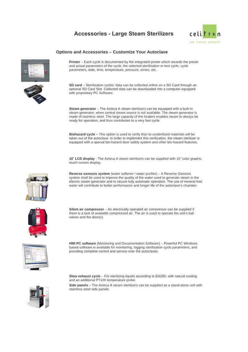 Azteca Accessories Spec Sheet