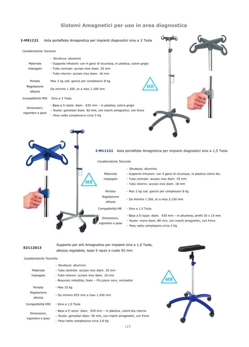 Non-Magnetic Infusion Stands Spec Sheet