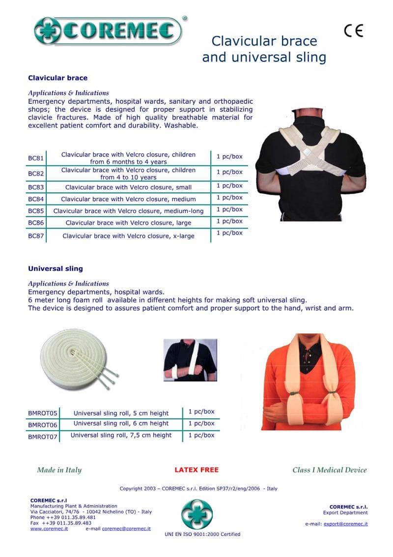 Clavicular Brace Catalog