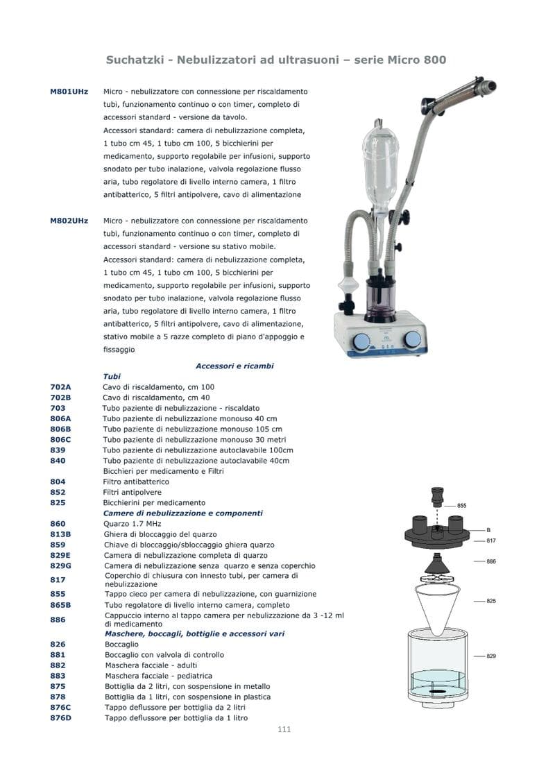 Ultrasonic Nebulizer Series Spec Sheet