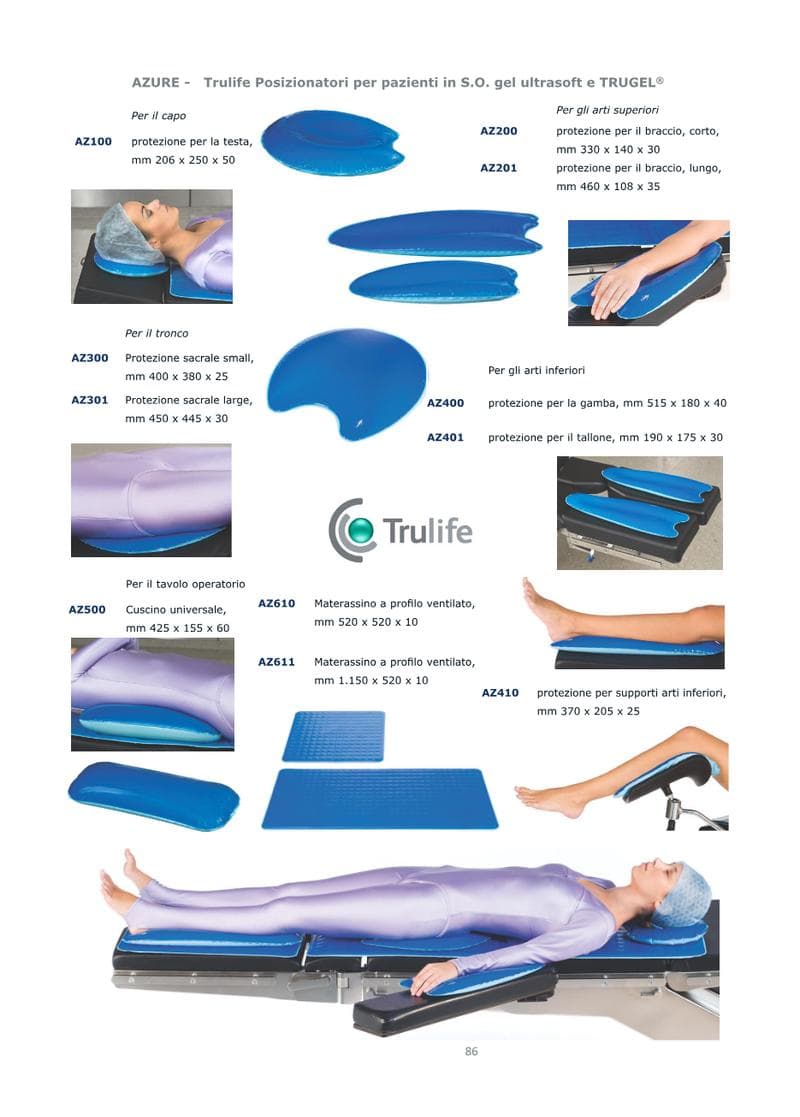 Azure Gel Positioners Spec Sheet