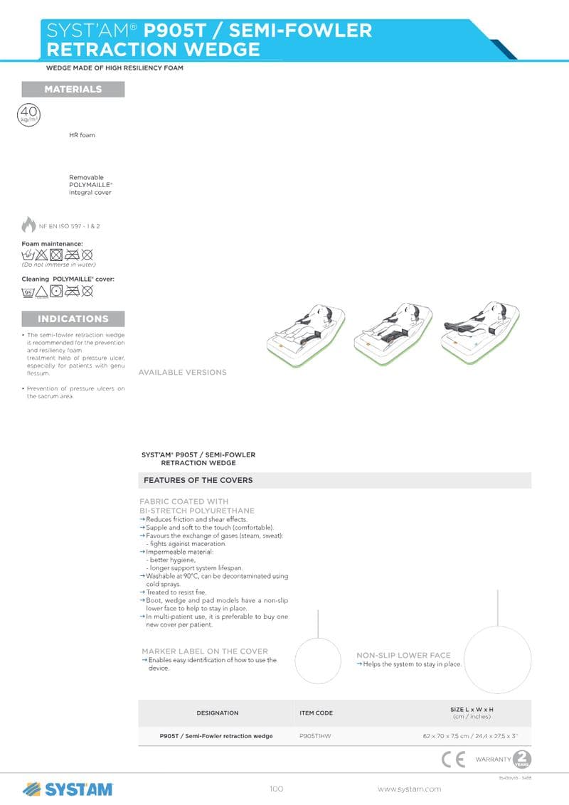 Semi-fowler retraction wedge Spec Sheet
