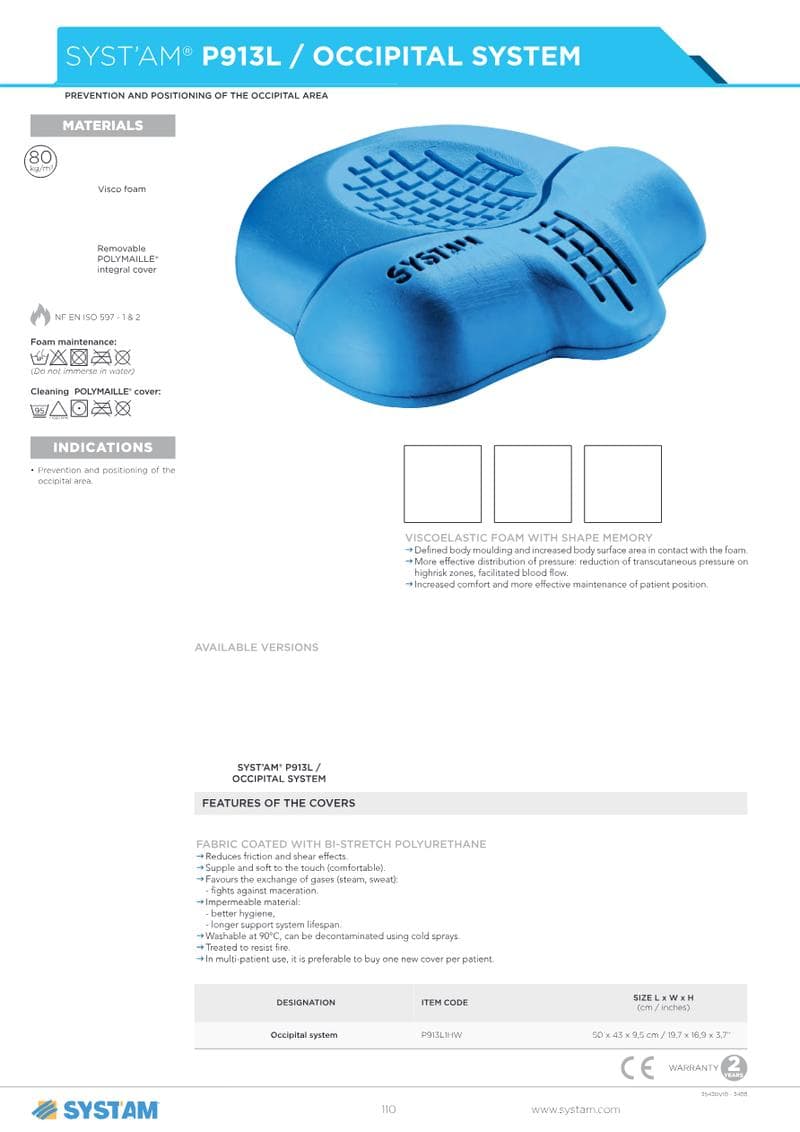 Occipital System Spec Sheet
