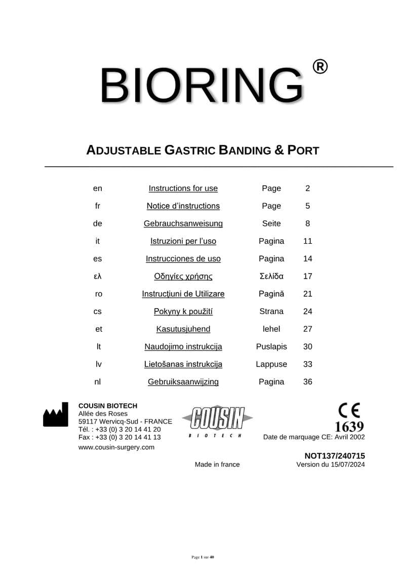 BIORING IFU