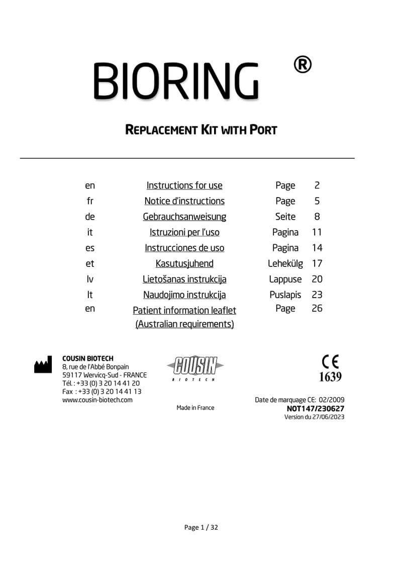 BIORING IFU