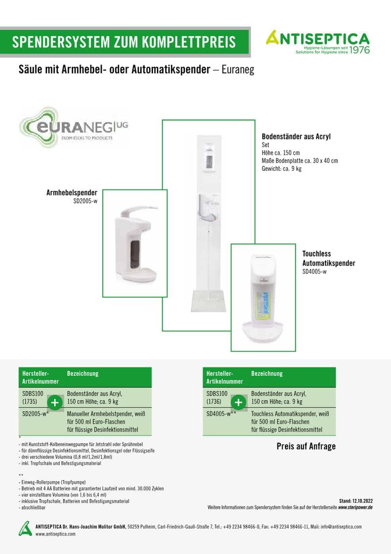 Dispenser Systems Price List