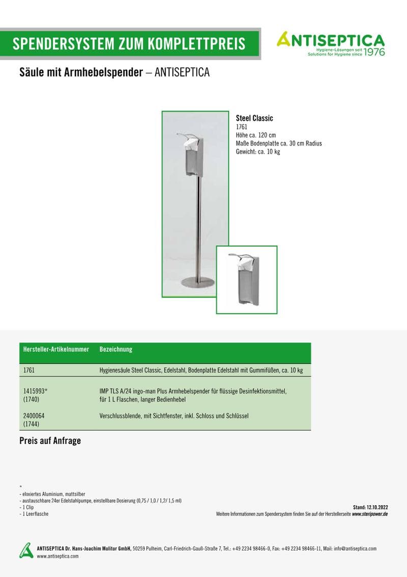 Steel Classic Price List