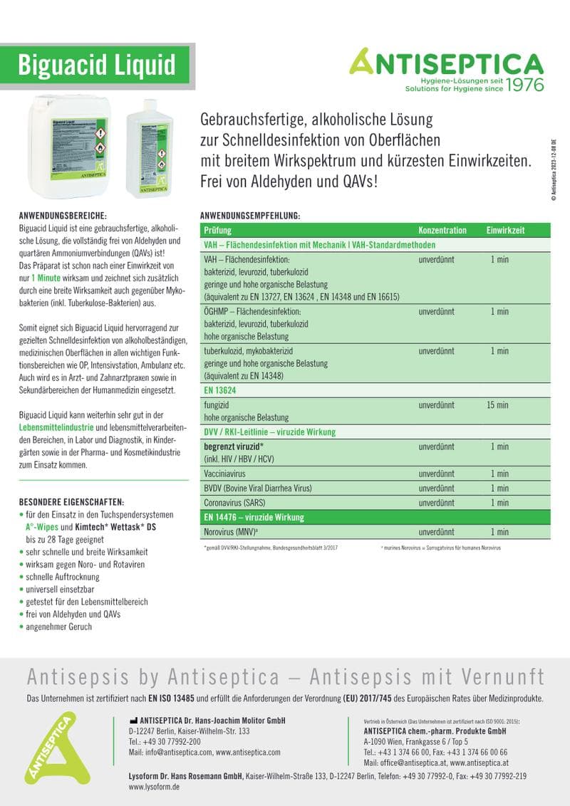 Biguacid Basic Spec Sheet