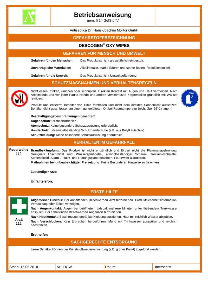 Descogen Liquid r.f.u. Safety Data Sheet
