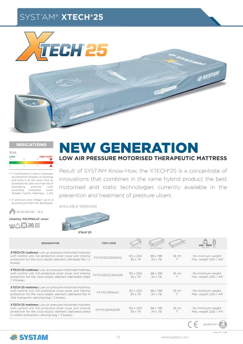 XTECH 25 Spec Sheet