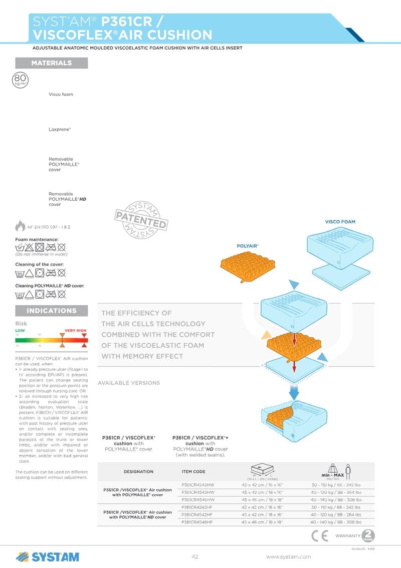 VISCOFLEX AIR CUSHION Spec Sheet