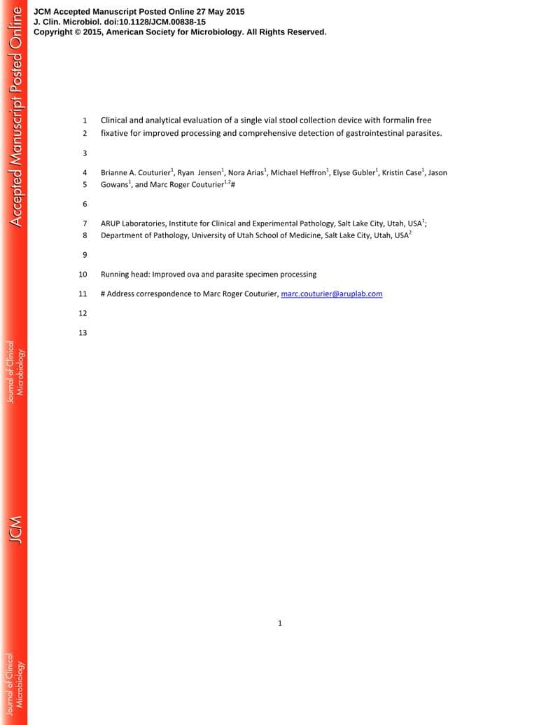 Mini Parasep SF Clinical Study