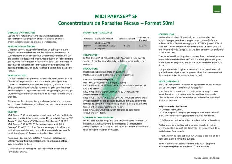Mini Parasep SF IFU