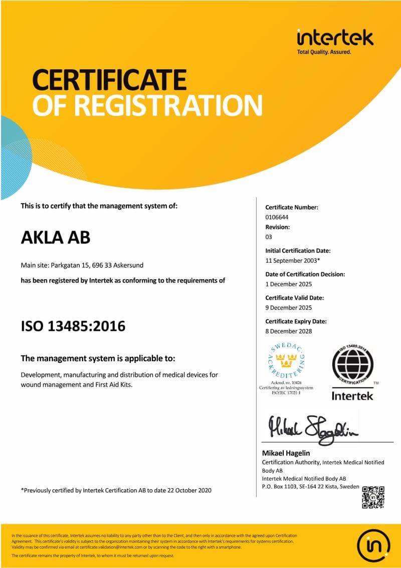 ISO 13485:2016 Certificate