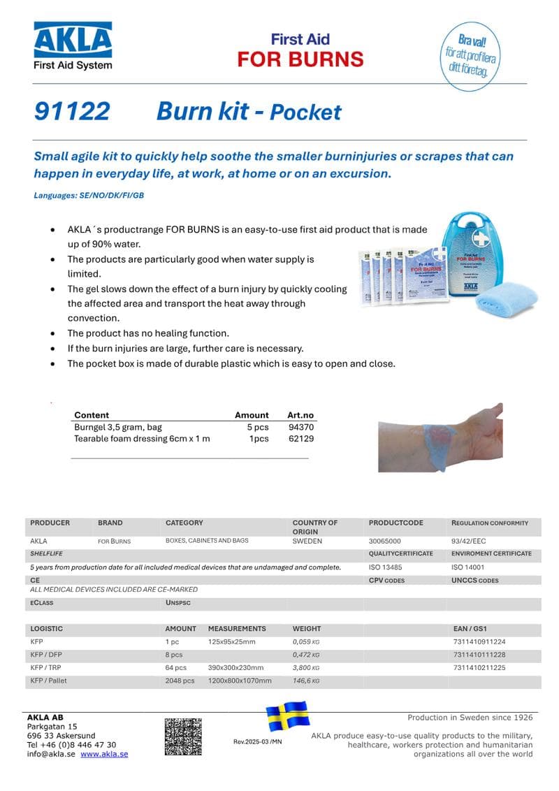 Burn Kit: Pocket (91122) datasheet